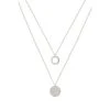 Oliver Bonas Silver Disc Double Row Necklace -Oliver Bonas Shop unnamed file 1001