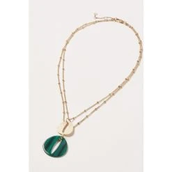 Oliver Bonas Galia Resin & Metal Double Row Necklace -Oliver Bonas Shop unnamed file 1004
