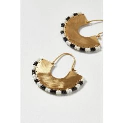 Oliver Bonas Natural Arcadia Semi Circle With Bead Detail Trim Hoop Earrings -Oliver Bonas Shop unnamed file 101