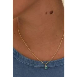 Oliver Bonas Alula Round Blue Chalcedony Drop Gold Plated Pendant Necklace -Oliver Bonas Shop unnamed file 1017