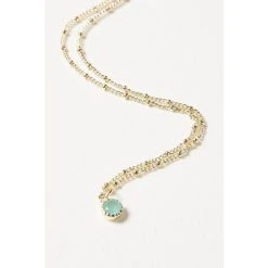 Oliver Bonas Alula Round Blue Chalcedony Drop Gold Plated Pendant Necklace -Oliver Bonas Shop unnamed file 1018