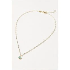 Oliver Bonas Alula Round Blue Chalcedony Drop Gold Plated Pendant Necklace -Oliver Bonas Shop unnamed file 1021