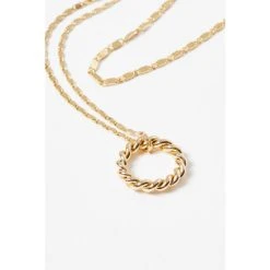 Oliver Bonas Gold Marina Twist Layered Chain Pendant Necklace -Oliver Bonas Shop unnamed file 1025
