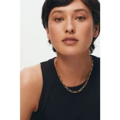 Oliver Bonas Gold Tone Merilee Links Chain Necklace -Oliver Bonas Shop unnamed file 1034