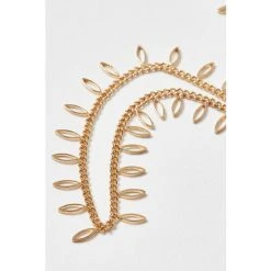 Oliver Bonas Gold Coloured Margot Leaf Motif Chain Necklace -Oliver Bonas Shop unnamed file 1039