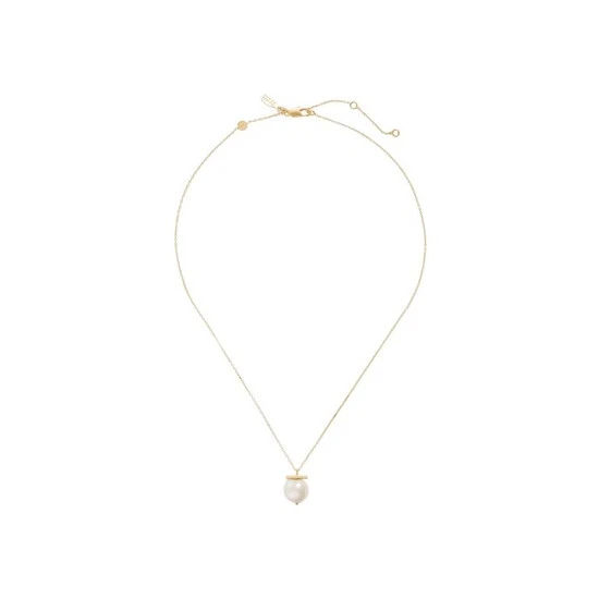 Oliver Bonas Gold Plated Brass Almeta Freshwater Pearl & Bar Necklace 5 Oliver Bonas Gold Plated Brass Almeta Freshwater Pearl & Bar Necklace - Image 3