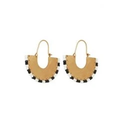 Oliver Bonas Natural Arcadia Semi Circle With Bead Detail Trim Hoop Earrings -Oliver Bonas Shop unnamed file 106