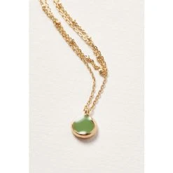 Oliver Bonas Emir Round Gold Coloured Enamel Drop Double Row Necklace -Oliver Bonas Shop unnamed file 1061