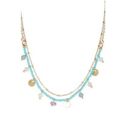 Oliver Bonas Natural Layered Chain Necklace