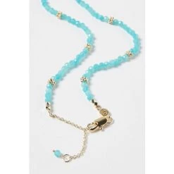 Oliver Bonas Blue Jovie Beaded Nugget Amazonite Gold Plated Necklace -Oliver Bonas Shop unnamed file 1089