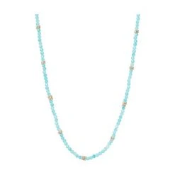 Oliver Bonas Blue Jovie Beaded Nugget Amazonite Gold Plated Necklace -Oliver Bonas Shop unnamed file 1090