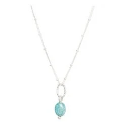 Oliver Bonas Blue Lucia Sterling Silver Loop And Oval Amazonite Drop Necklace -Oliver Bonas Shop unnamed file 1096