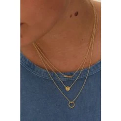 Oliver Bonas Savannah Triple Row Shapes Gold Plated Brass Layered Necklace -Oliver Bonas Shop unnamed file 1128