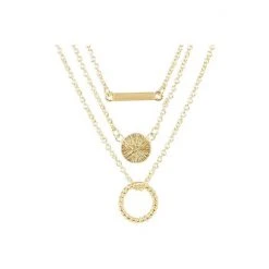 Oliver Bonas Savannah Triple Row Shapes Gold Plated Brass Layered Necklace -Oliver Bonas Shop unnamed file 1130