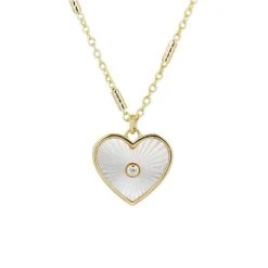 Oliver Bonas Gold Tone Kairi Engraved Mother Of Pearl Heart Drop Pendant -Oliver Bonas Shop unnamed file 1152