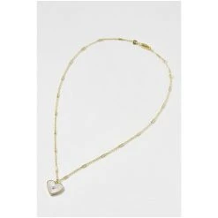 Oliver Bonas Gold Tone Kairi Engraved Mother Of Pearl Heart Drop Pendant -Oliver Bonas Shop unnamed file 1154