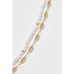 Oliver Bonas Natural Bondi Pearl Chain Double Row Chain Necklace -Oliver Bonas Shop unnamed file 1158