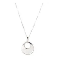Oliver Bonas Silver Tone Francesca Mother Of Pearl Curve Disc Drop Pendant Necklace -Oliver Bonas Shop unnamed file 1167