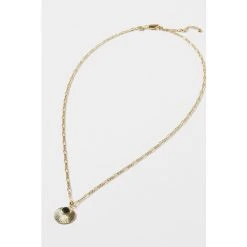 Oliver Bonas Kymani Engraved Disc & Stone Inlay Gold Plated Necklace -Oliver Bonas Shop unnamed file 1176