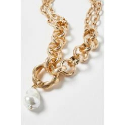 Oliver Bonas Natural Kali Faux Pearl Drop Chunky Chain Necklace -Oliver Bonas Shop unnamed file 1197