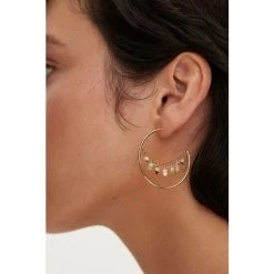 Oliver Bonas Gold Tone Serena Hoop Earrings -Oliver Bonas Shop unnamed file 120