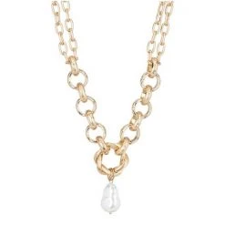 Oliver Bonas Natural Kali Faux Pearl Drop Chunky Chain Necklace -Oliver Bonas Shop unnamed file 1200