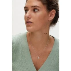 Oliver Bonas Silver Tone Luminita Mother Of Pearl Inlay Heart Mini Pendant Necklace -Oliver Bonas Shop unnamed file 1210