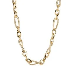 Oliver Bonas Evelyn Textured & Twisted Links Chunky Gold Tone Chain Necklace -Oliver Bonas Shop unnamed file 1222