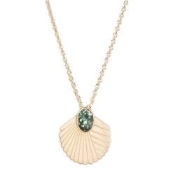 Oliver Bonas Natural Blythe Engraved Organic Shape And Set In Stone Pendant Necklace -Oliver Bonas Shop unnamed file 1241