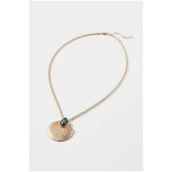 Oliver Bonas Natural Blythe Engraved Organic Shape And Set In Stone Pendant Necklace -Oliver Bonas Shop unnamed file 1244