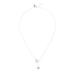 Oliver Bonas Sterling Silver Honeycomb Bee Necklace