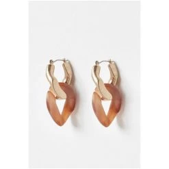 Oliver Bonas Natural Kai Internlinked Matte Resin Hoop Earrings -Oliver Bonas Shop unnamed file 127