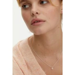 Oliver Bonas Aurora Flower Casting Charm Drop Sterling Silver Necklace -Oliver Bonas Shop unnamed file 1279
