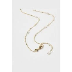 Oliver Bonas White Mila Pearl Detail Gold Plated Chain Necklace -Oliver Bonas Shop unnamed file 1288