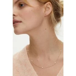 Oliver Bonas White Mila Pearl Detail Gold Plated Chain Necklace -Oliver Bonas Shop unnamed file 1289