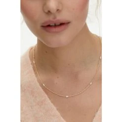 Oliver Bonas White Mila Pearl Detail Gold Plated Chain Necklace -Oliver Bonas Shop unnamed file 1290