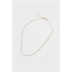 Oliver Bonas White Mila Pearl Detail Gold Plated Chain Necklace -Oliver Bonas Shop unnamed file 1291
