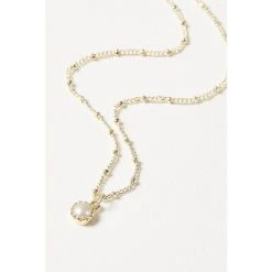 Oliver Bonas Alula Round Pearl Drop Gold Plated Pendant Necklace -Oliver Bonas Shop unnamed file 1298