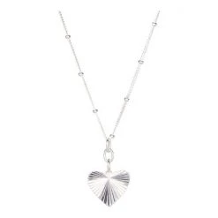 Oliver Bonas Silver Plated Grazia Machine Engraved Heart Charm Necklace -Oliver Bonas Shop unnamed file 1309