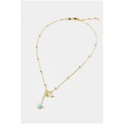 Oliver Bonas Blue Ula Flower Pearl & Heart Gold Plated Chain Necklace -Oliver Bonas Shop unnamed file 1315