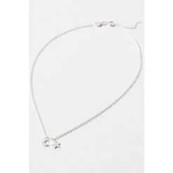 Oliver Bonas Moon & Star Charm Chain Necklace