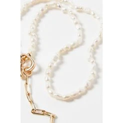 Oliver Bonas Natural Cyrene Pearl & Chain Pendant Necklace -Oliver Bonas Shop unnamed file 1331