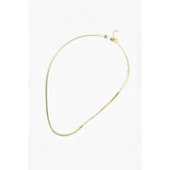 Oliver Bonas Zale Skinny Gold Plated Snake Chain Necklace