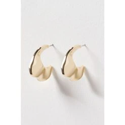 Oliver Bonas Gold Coloured Marci Shiny Wavy Metal Hoop Earrings -Oliver Bonas Shop unnamed file 135