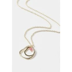 Oliver Bonas Cassandra Pink Organic Loop And Pearl Gold Plated Pendant Necklace -Oliver Bonas Shop unnamed file 1359