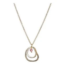 Oliver Bonas Cassandra Pink Organic Loop And Pearl Gold Plated Pendant Necklace -Oliver Bonas Shop unnamed file 1363