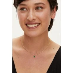 Oliver Bonas Alula Round Onyx Drop Gold Plated Necklace -Oliver Bonas Shop unnamed file 1369