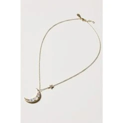 Oliver Bonas Equinox Moon & Star Pendant Necklace -Oliver Bonas Shop unnamed file 1379