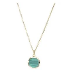 Oliver Bonas Darby Disc & Green Stone Inlay Gold Plated Necklace -Oliver Bonas Shop unnamed file 1386