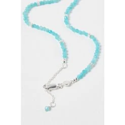Oliver Bonas Blue Jovie Beaded Nugget Blue Amazonite And Silver Necklace -Oliver Bonas Shop unnamed file 1408